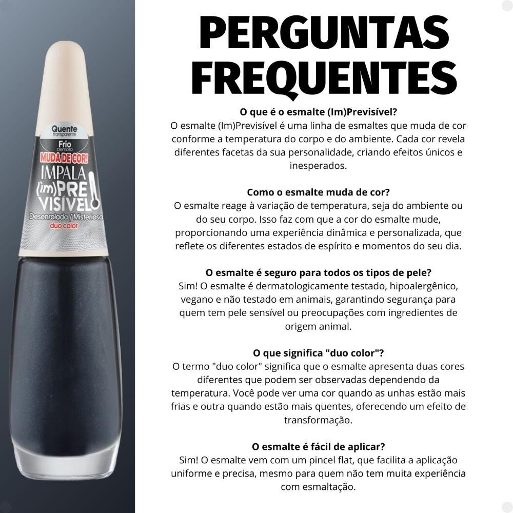 Esmalte Cremoso Impala (Im)Previsivel Duo Color Desenrolada/Misteriosa 7,5ml Desenrolada/Misteriosa 6
