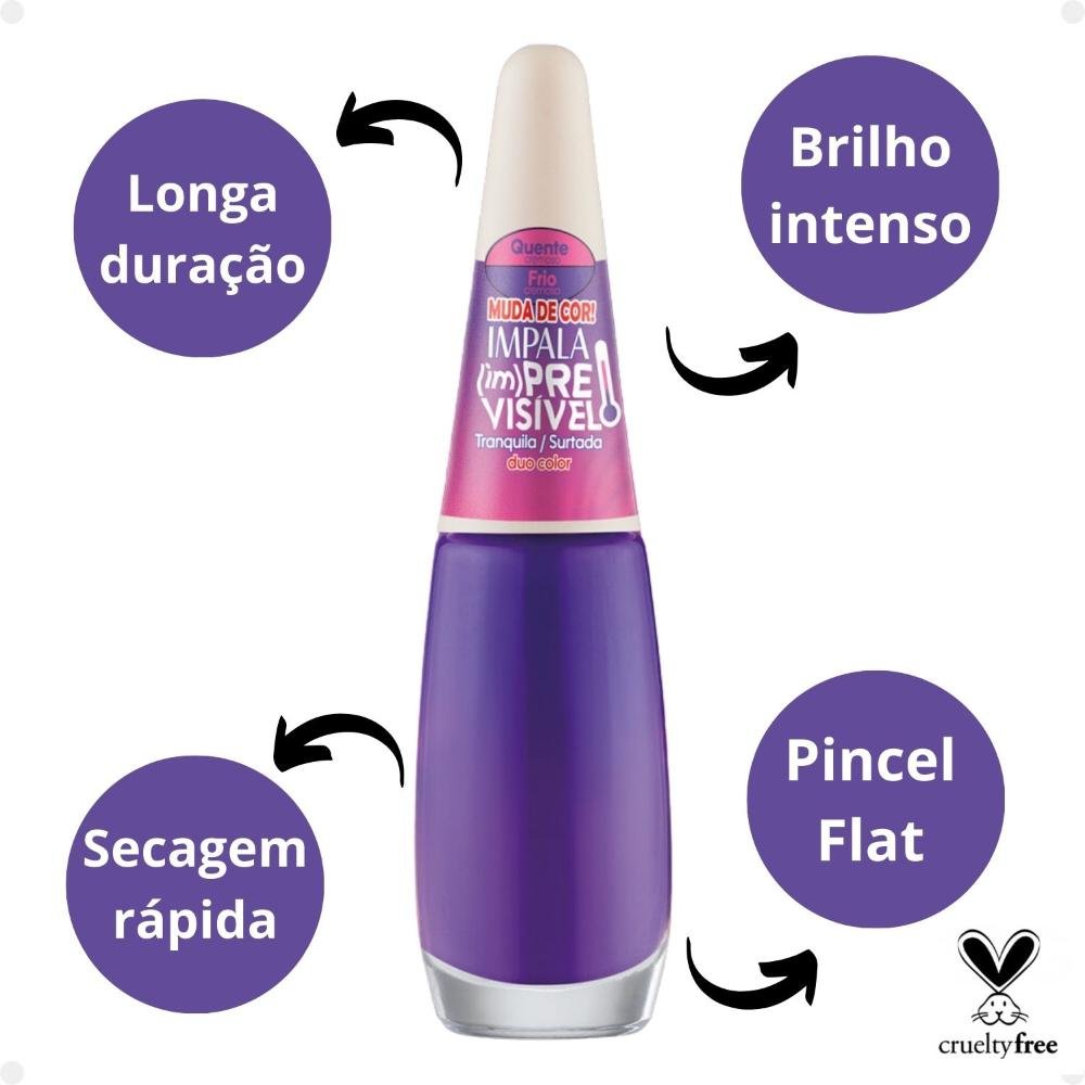 Esmalte Cremoso Impala (Im)Previsivel Duo Color Tranquila/Surtada 7,5ml Tranquila/Surtada 2