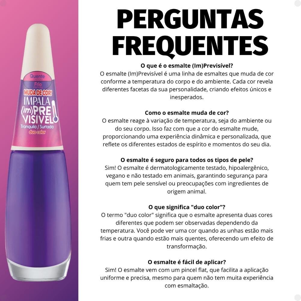Esmalte Cremoso Impala (Im)Previsivel Duo Color Tranquila/Surtada 7,5ml Tranquila/Surtada 6