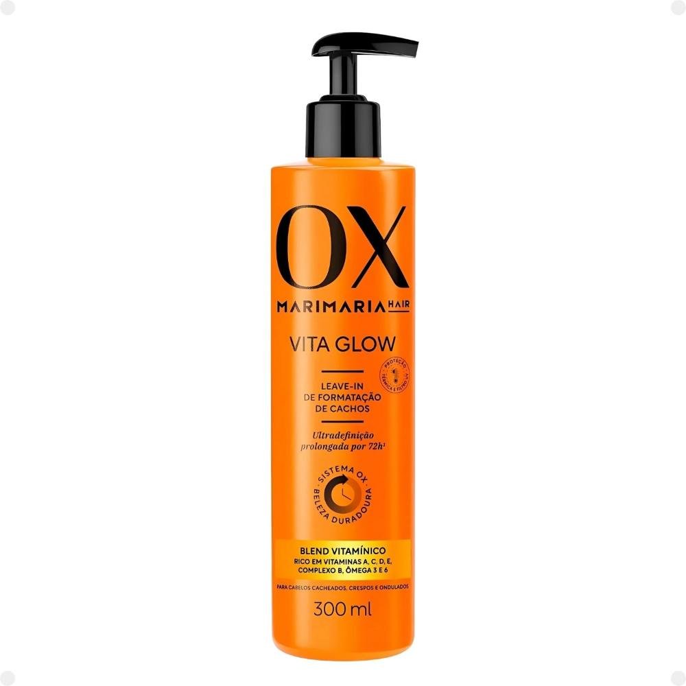 Kit Ox Mari Maria Hair Vita Glow: Shampoo, Condicionador, Máscara e Leave-In ÚNICO 6
