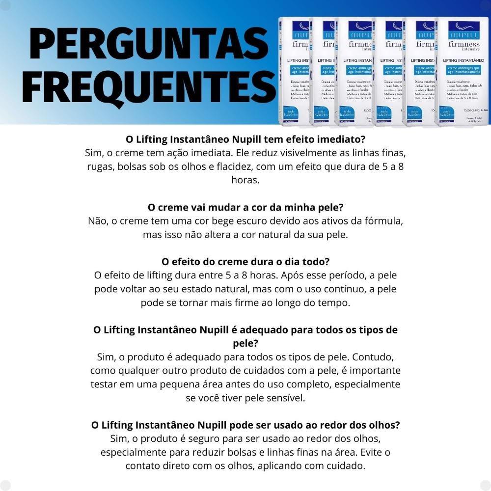 Kit Nupill Firmness Intensive: 06 Lifting Instantâneo Com 4 ÚNICO 6