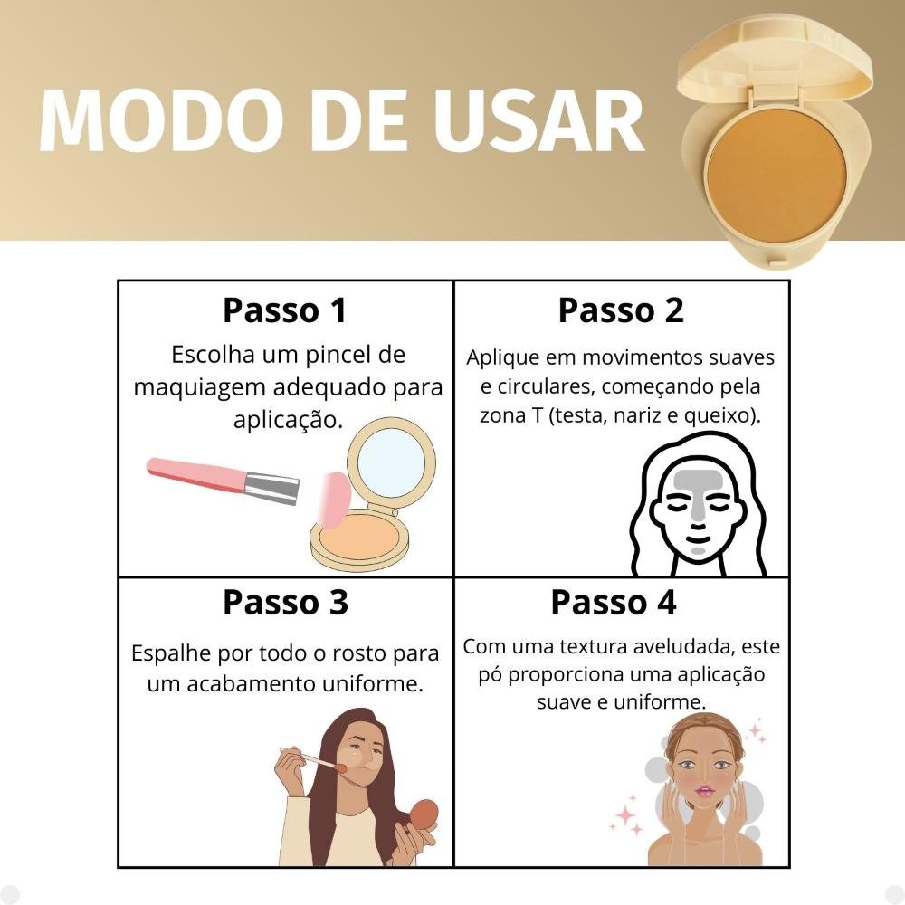 Pó Compacto Ruby Rose Glass Gpt20 Hb-863-9 Gpt20 6