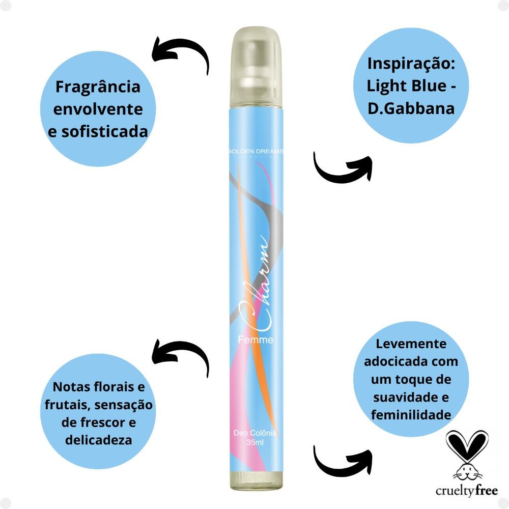 Deo Colônia Golden Dreams Femme Charm 35ml 35ml 2