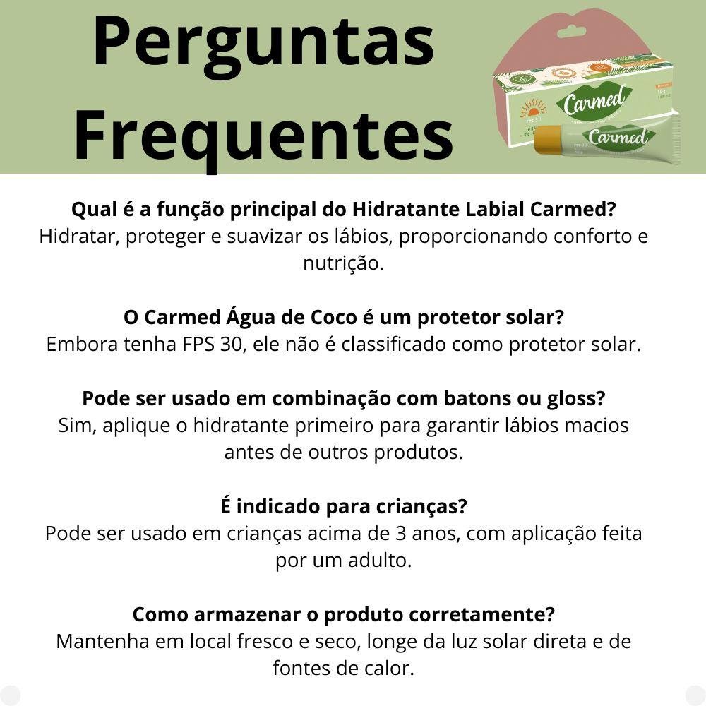 Hidratante Labial Carmed Água de Coco com FPS 30 10g 10g 7