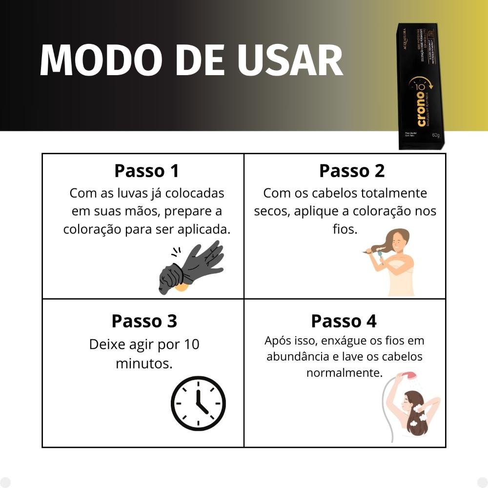 Coloração Creme Permanente Acquaflora Crono 10 minutos 5.0 Castanho Claro 60g 5.0 Castanho Claro 9