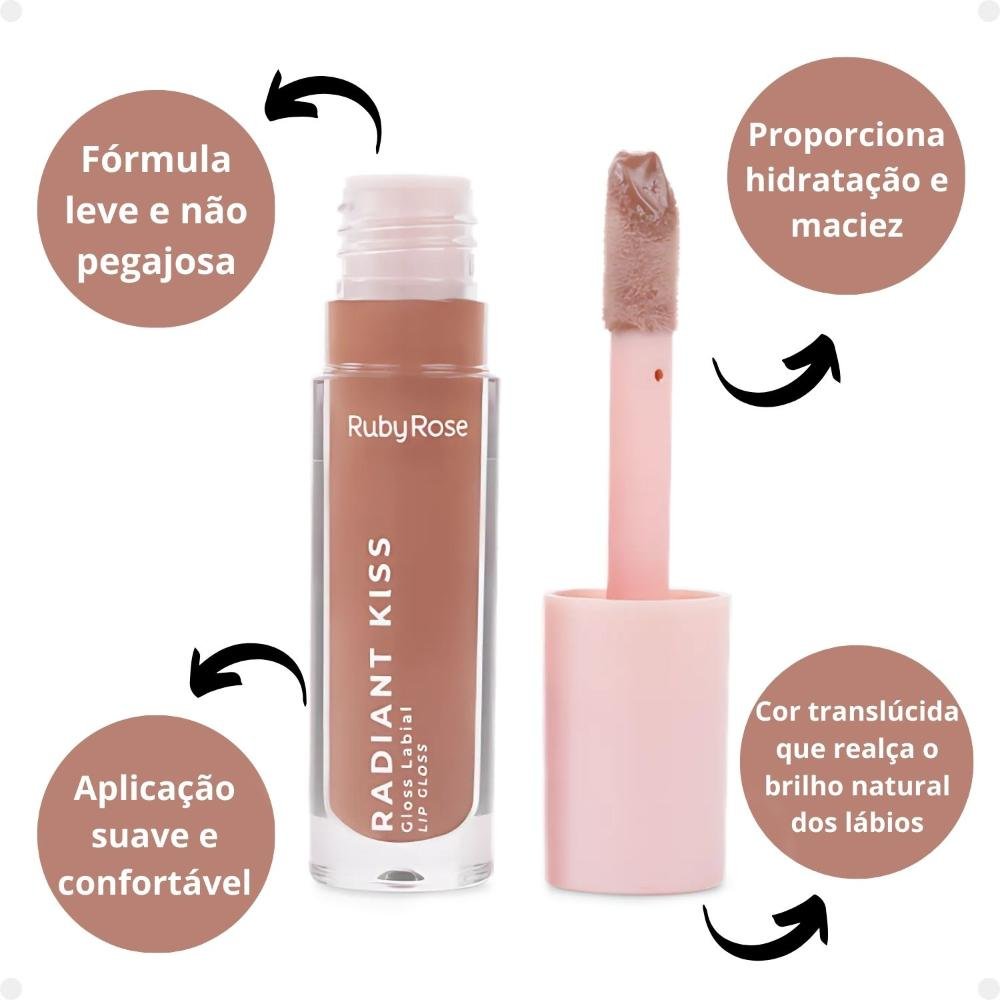 Gloss Labial Ruby Rose Radiant Kiss Rk20 Hb-l6400-2 Rk20 2