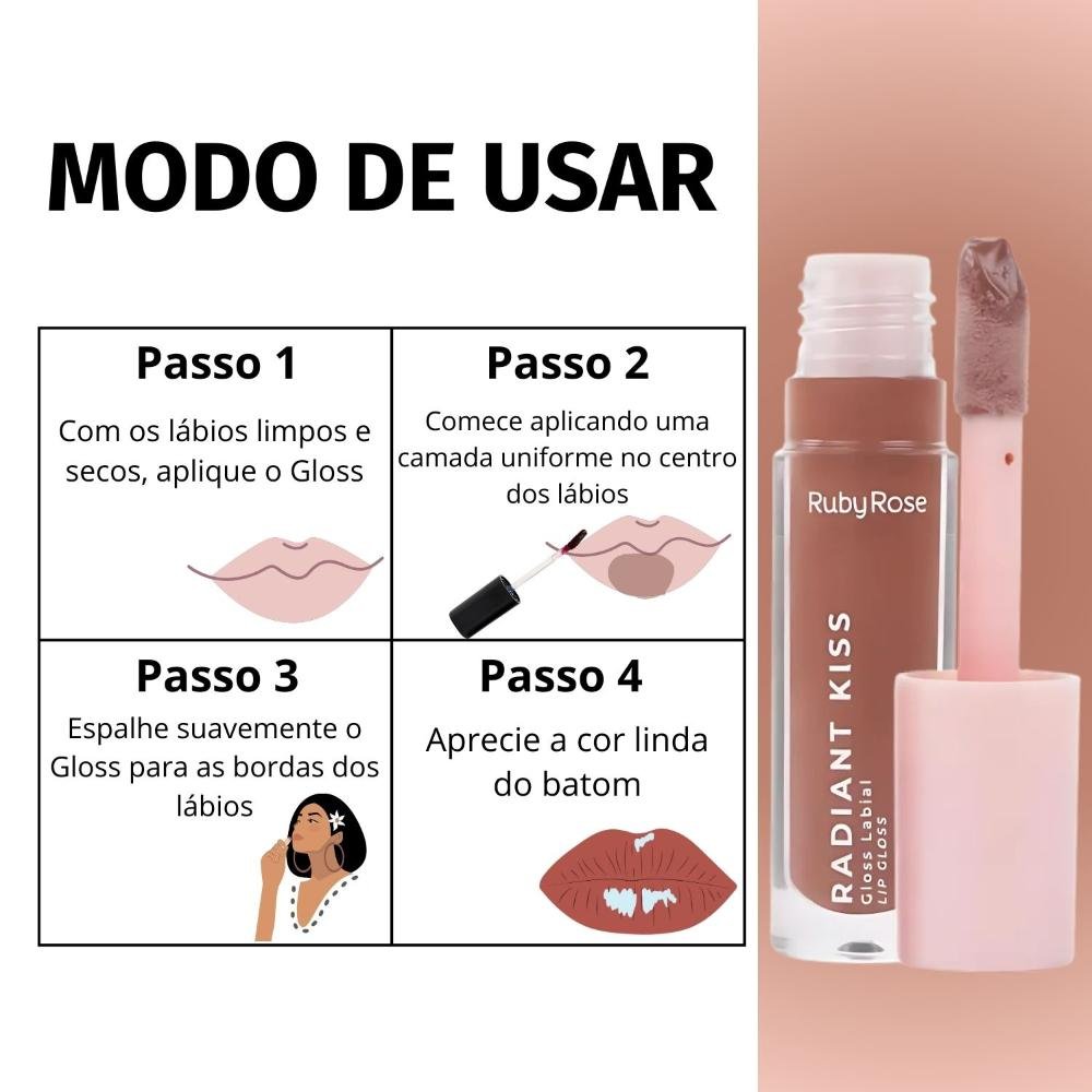 Gloss Labial Ruby Rose Radiant Kiss Rk30 Hb-l6400-3 Rk30 7
