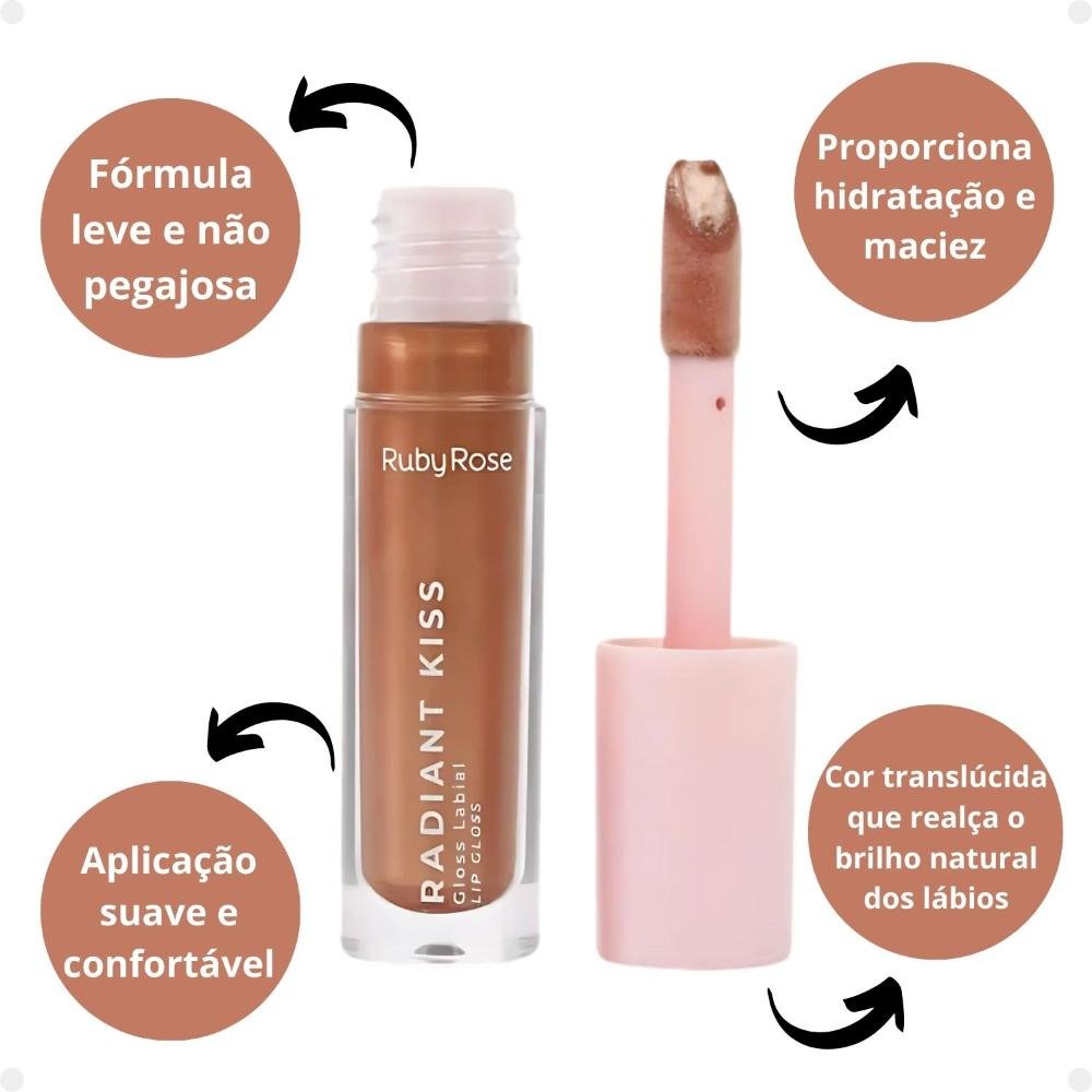 Gloss Labial Ruby Rose Radiant Kiss Rk40 Hb-l6400-4 Rk40 2