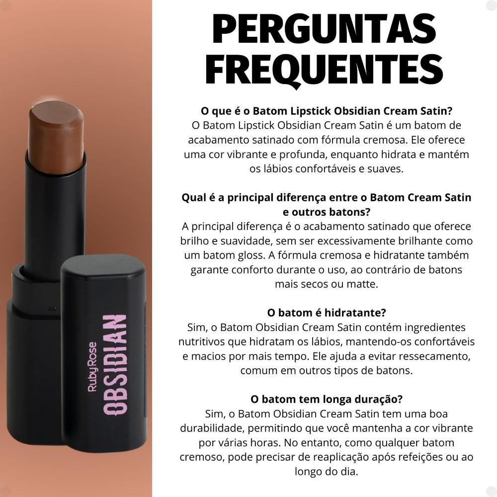 Batom Lipstick Ruby Rose Obsidian Cream Satin Ocs02 Hb-7000-2 Ocs02 8