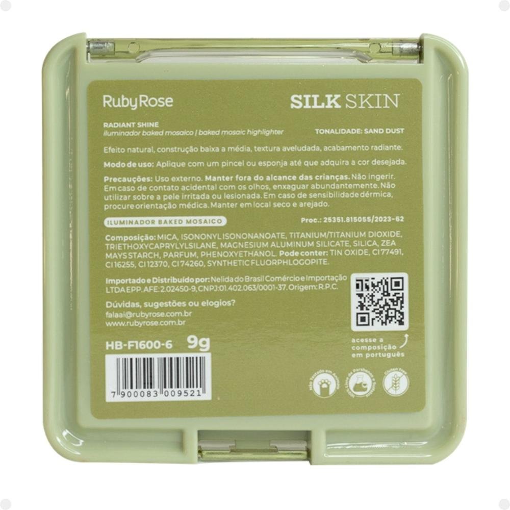 Iluminador Ruby Rose Silk Skin Radiant Shine Sand Dust Hb-F1600-6 Sand Dust 6