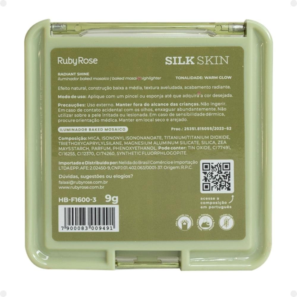 Iluminador Ruby Rose Silk Skin Radiant Shine Warm Glow Hb-F1600-3 Warm Glow 6