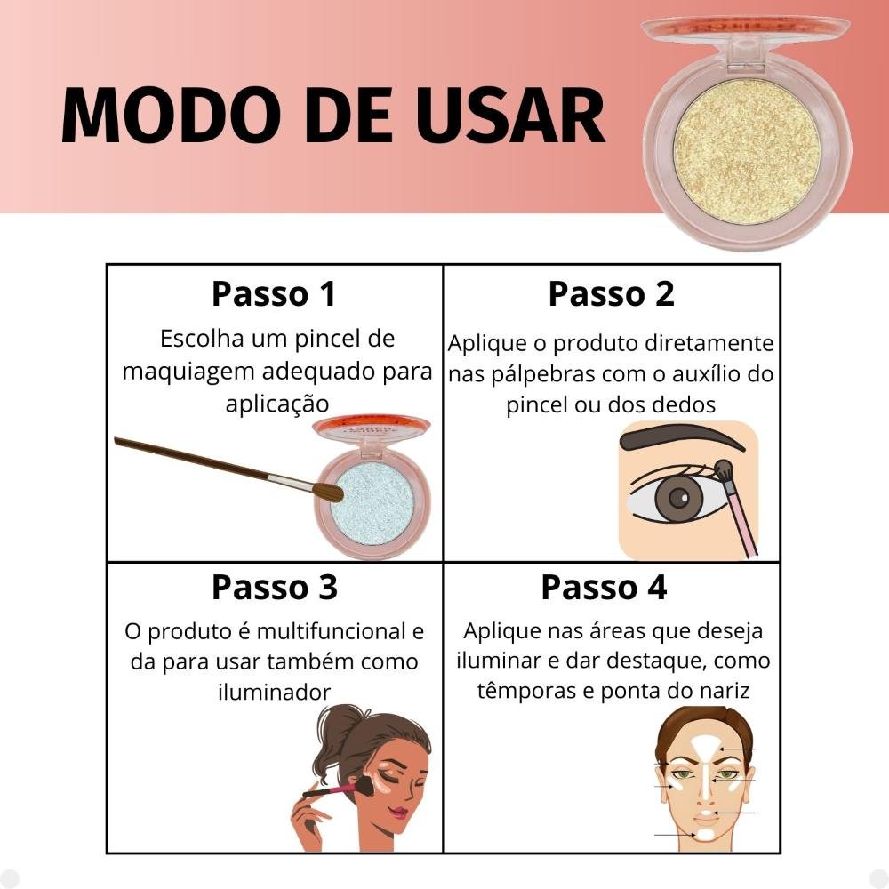 Sombra e Iluminador Ruby Rose Twinkle Touch Golden Daze Hb-m1004-2 Golden Daze 5