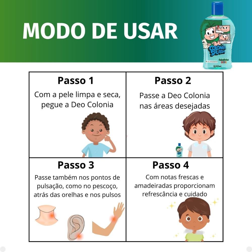 Colônia Splash Cia Da Natureza Cebolinha Kids 200ml 200ml 6
