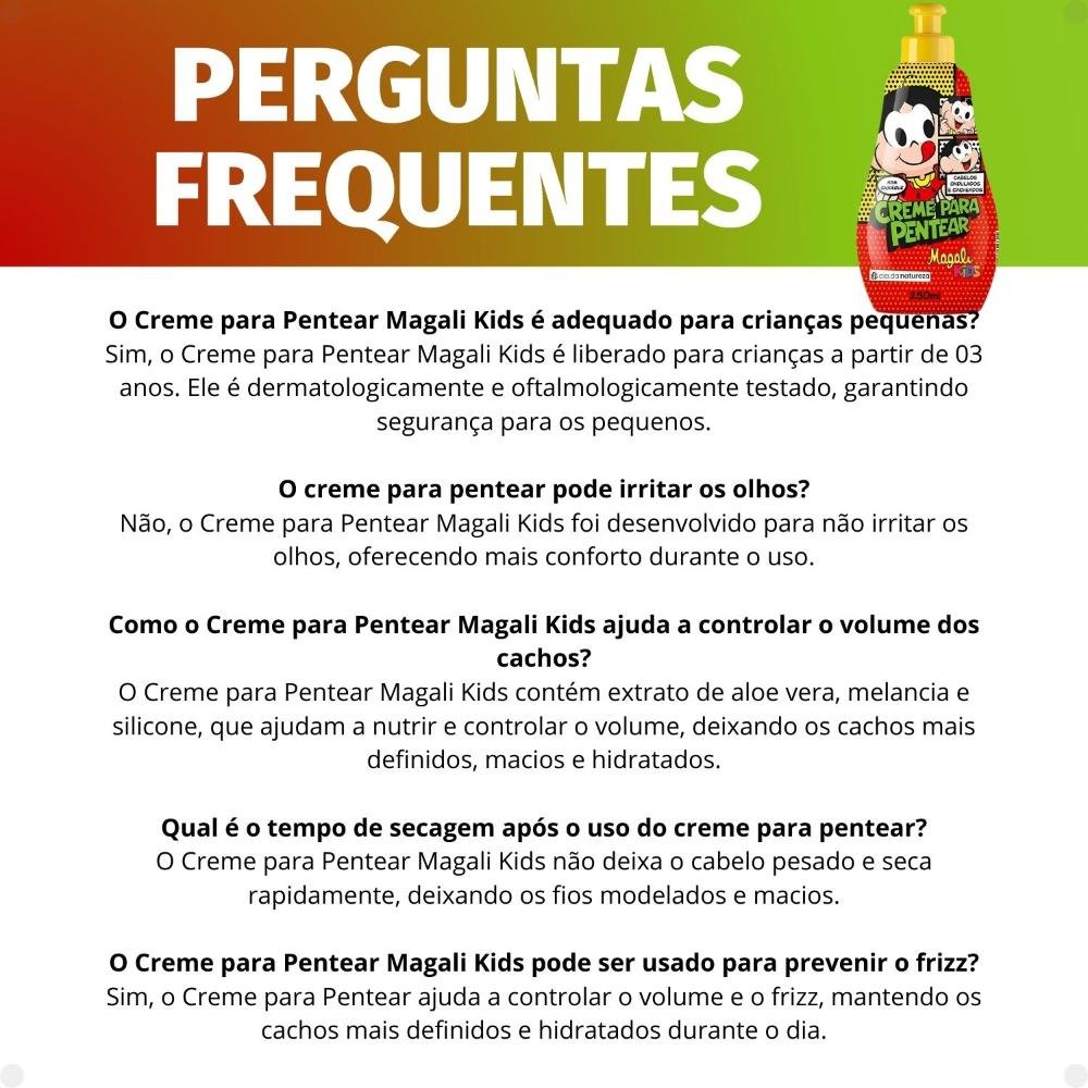 Creme para Pentear Cia da Natureza Magali Kids Cabelos Ondulados e Cacheados 250ml 250ml 7