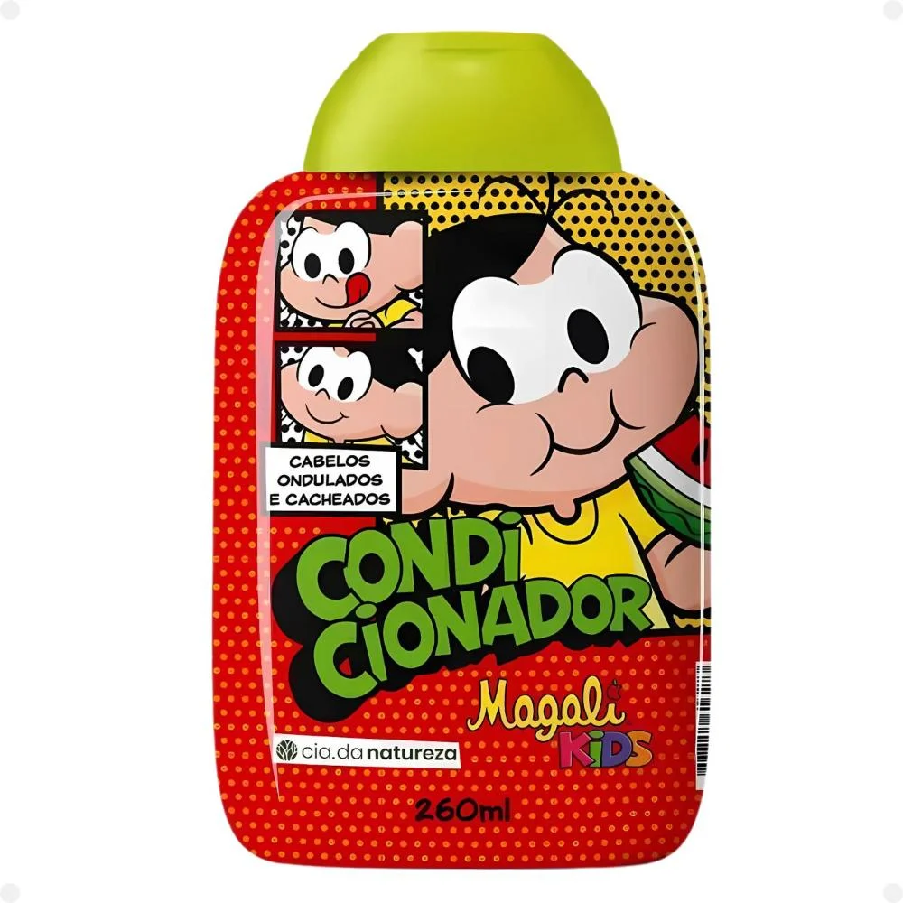 Kit Cia da Natureza Magali Kids Cabelos Ondulados e Cacheados: Shampoo, Condicionador, Máscara, Creme e Umidificador ÚNICO 4