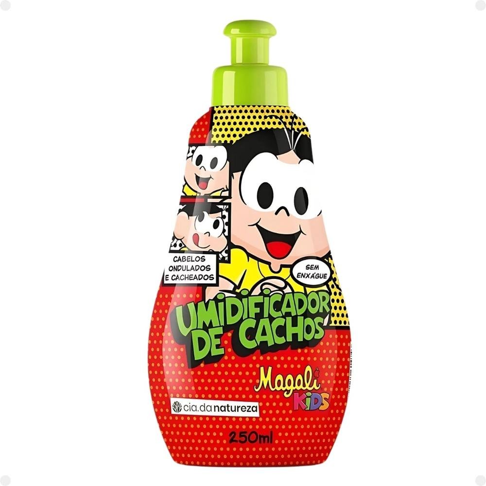 Kit Cia da Natureza Magali Kids Cabelos Ondulados e Cacheados: Shampoo, Condicionador, Máscara, Creme e Umidificador ÚNICO 7