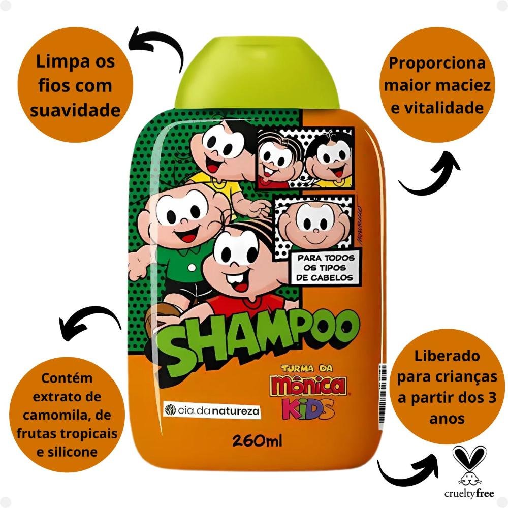 Shampoo Cia da Natureza Turma da Mônica Kids 260ml 260ml 2