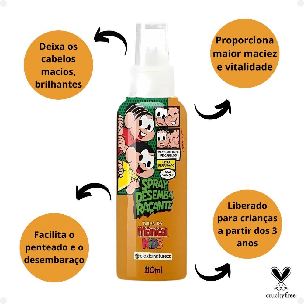 Spray Desembaraçante Cia da Natureza Turma da Mônica Kids 110ml 110ml 2