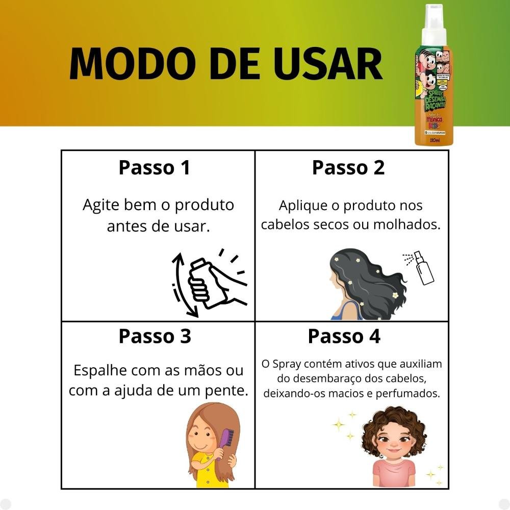 Spray Desembaraçante Cia da Natureza Turma da Mônica Kids 110ml 110ml 6