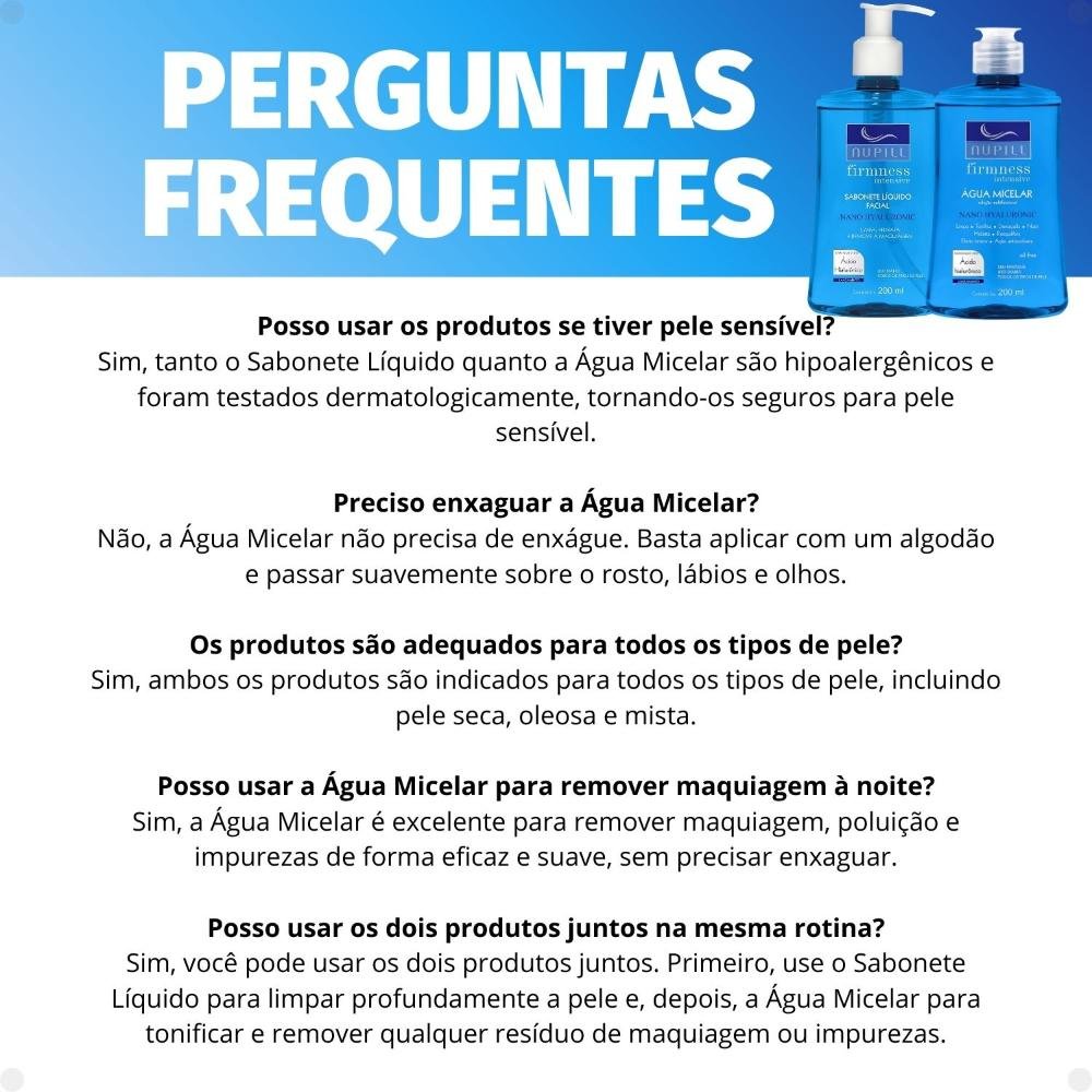 Kit Nupill Firmness Intensive Nano Hyaluronic: Sabonete Líquido e Água Micelar 200ml ÚNICO 6