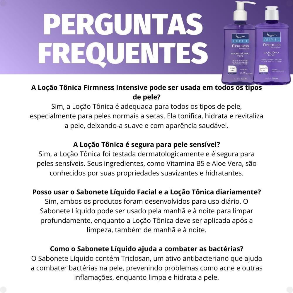 Kit Nupill Firmness Intensive: Sabonete e Loção Tônica 200ml ÚNICO 5