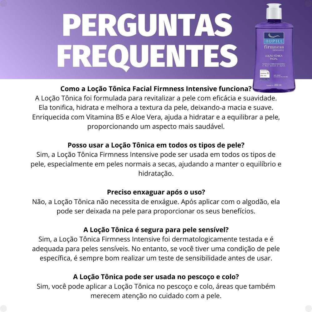 Loção Tônica Facial Nupill Firmness Intensive 200ml 200ml 7