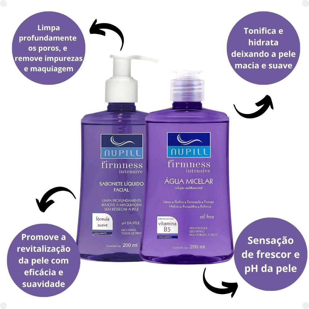 Kit Nupill Firmness Intensive: Sabonete e Água Micelar 200ml ÚNICO 2
