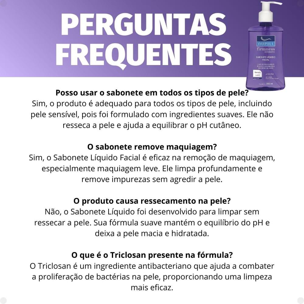 Sabonete Líquido Facial Nupill Firmness Intensive 200ml 200ml 7