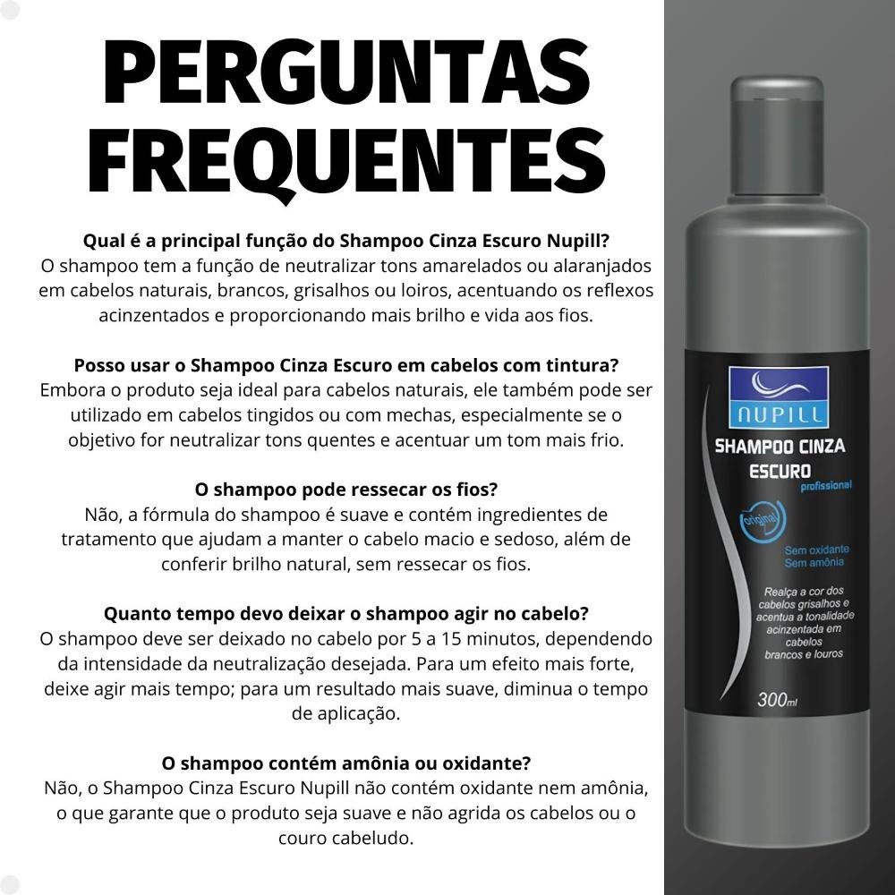 Shampoo Cinza Escuro Nupill 300ml 300ml 6