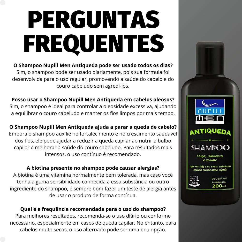 Shampoo Nupill Men Antiqueda 200ml 200ml 6