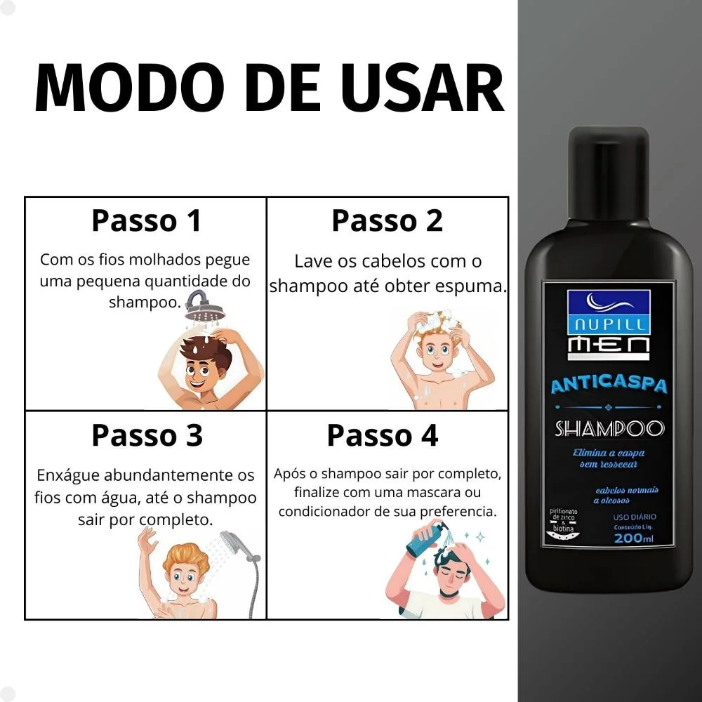 Shampoo Nupill Men Anticaspa 200ml 200ml 5