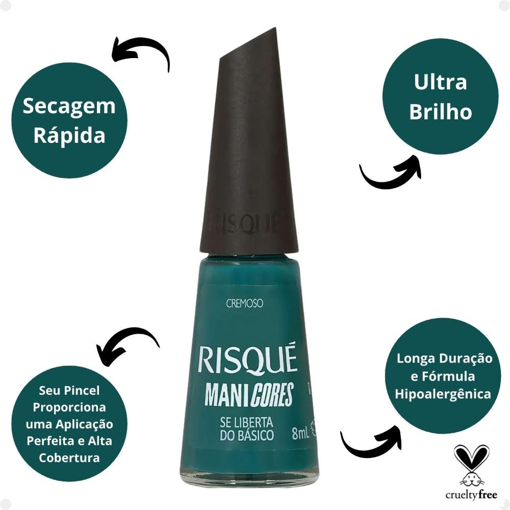 Esmalte Cremoso Risqué ManiCores Se Liberta do Básico 8ml Se Liberta do Básico 2