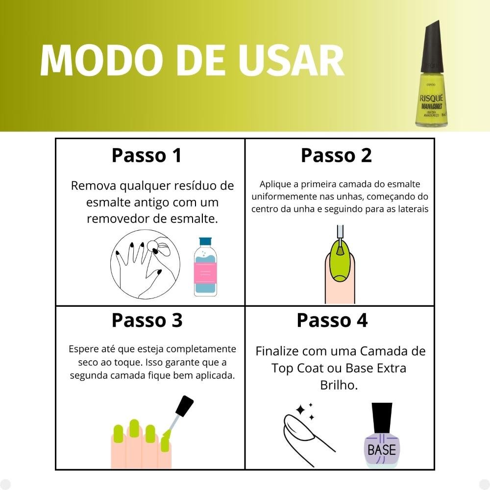 Esmalte Cremoso Risqué ManiCores Um Dia Amadureço 8ml Um dia Amadureço 5