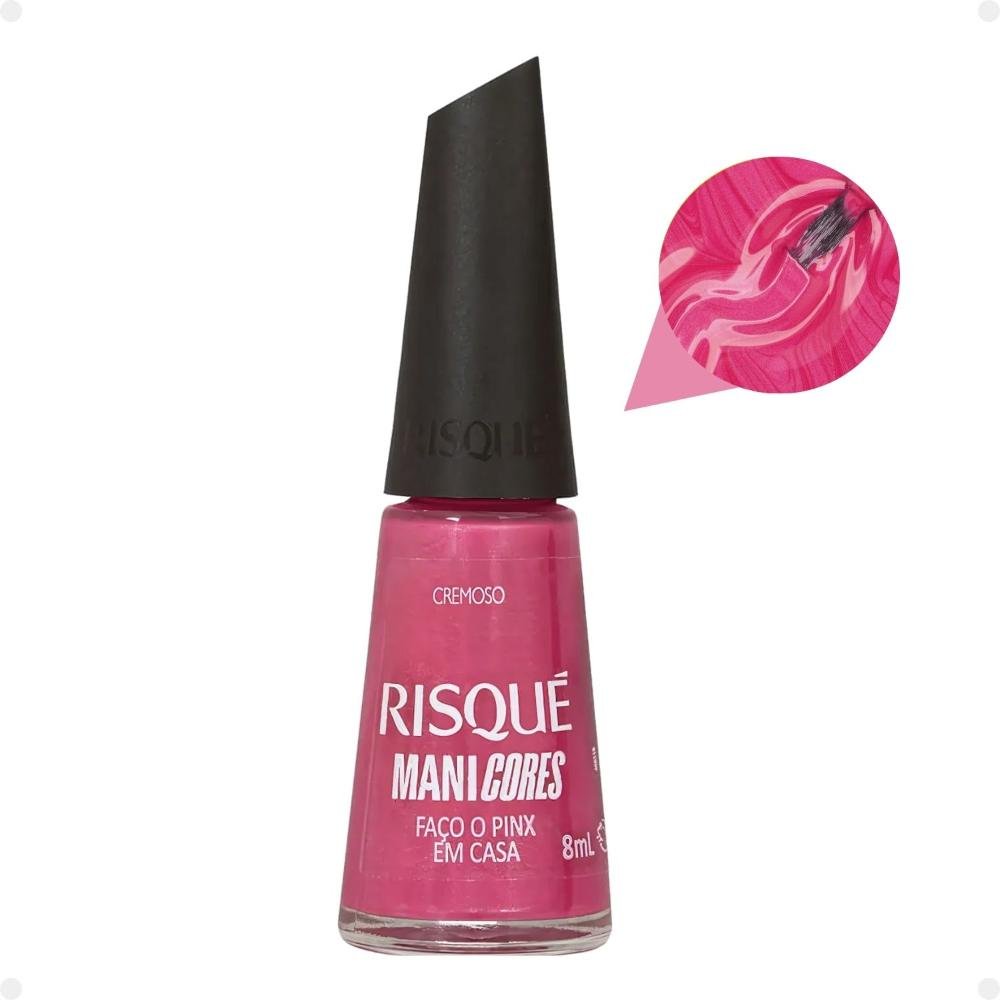 Esmalte Cremoso Risqué ManiCores Faço o Pinx em Casa 8ml Faço o Pinx em Casa 4
