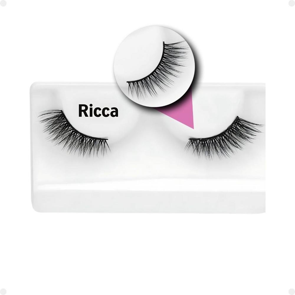 Cílios Postiços Ricca Belliz Fox Eyes Super Fox Vol:3 Médio Cód.2696 ÚNICO 4