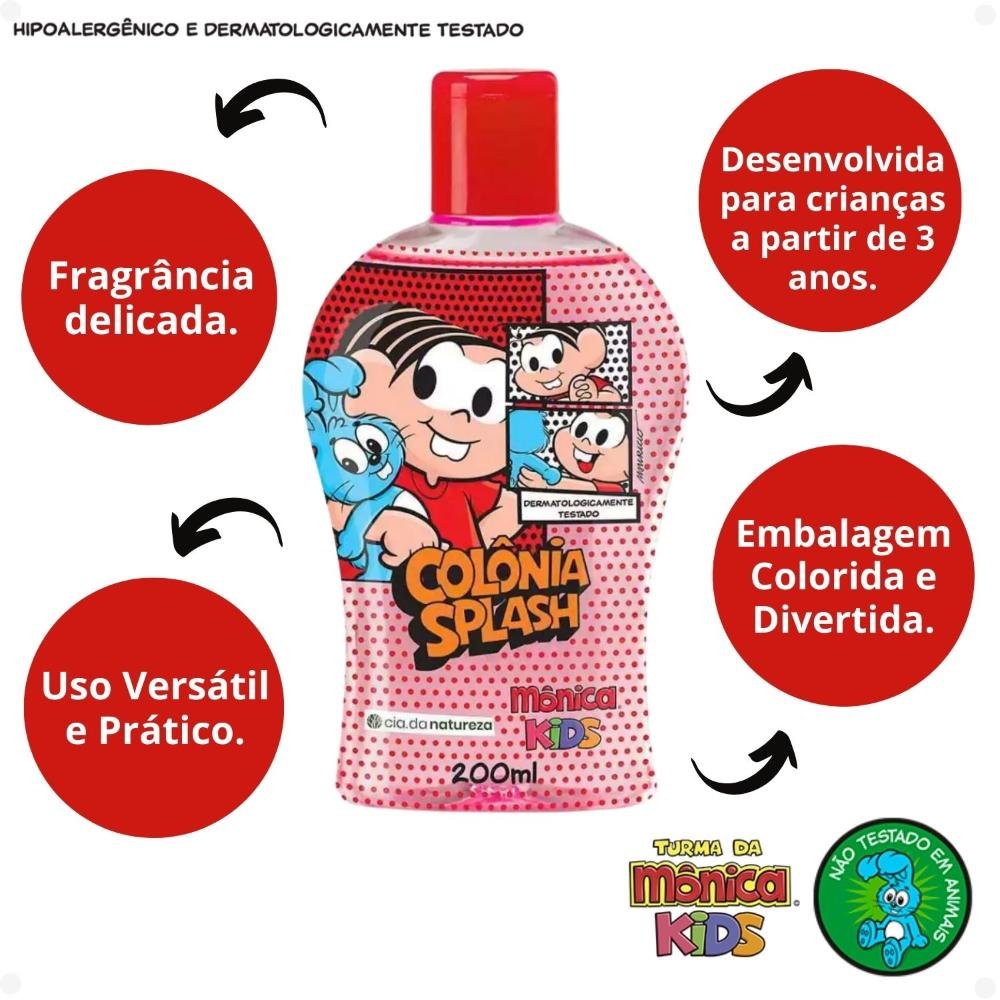 Colônia Splash Cia Da Natureza Mônica Kids 200ml 200ml 2