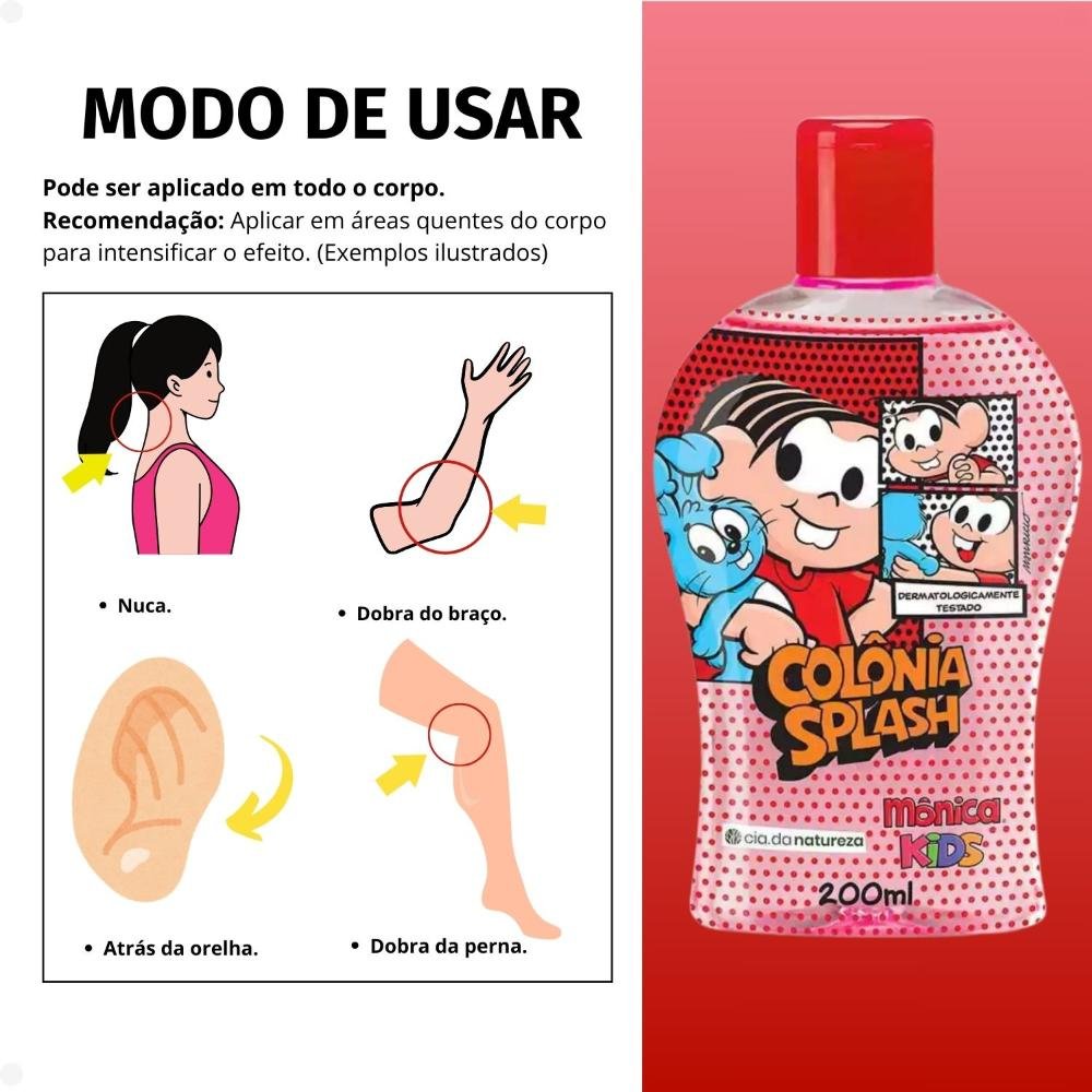 Colônia Splash Cia Da Natureza Mônica Kids 200ml 200ml 4