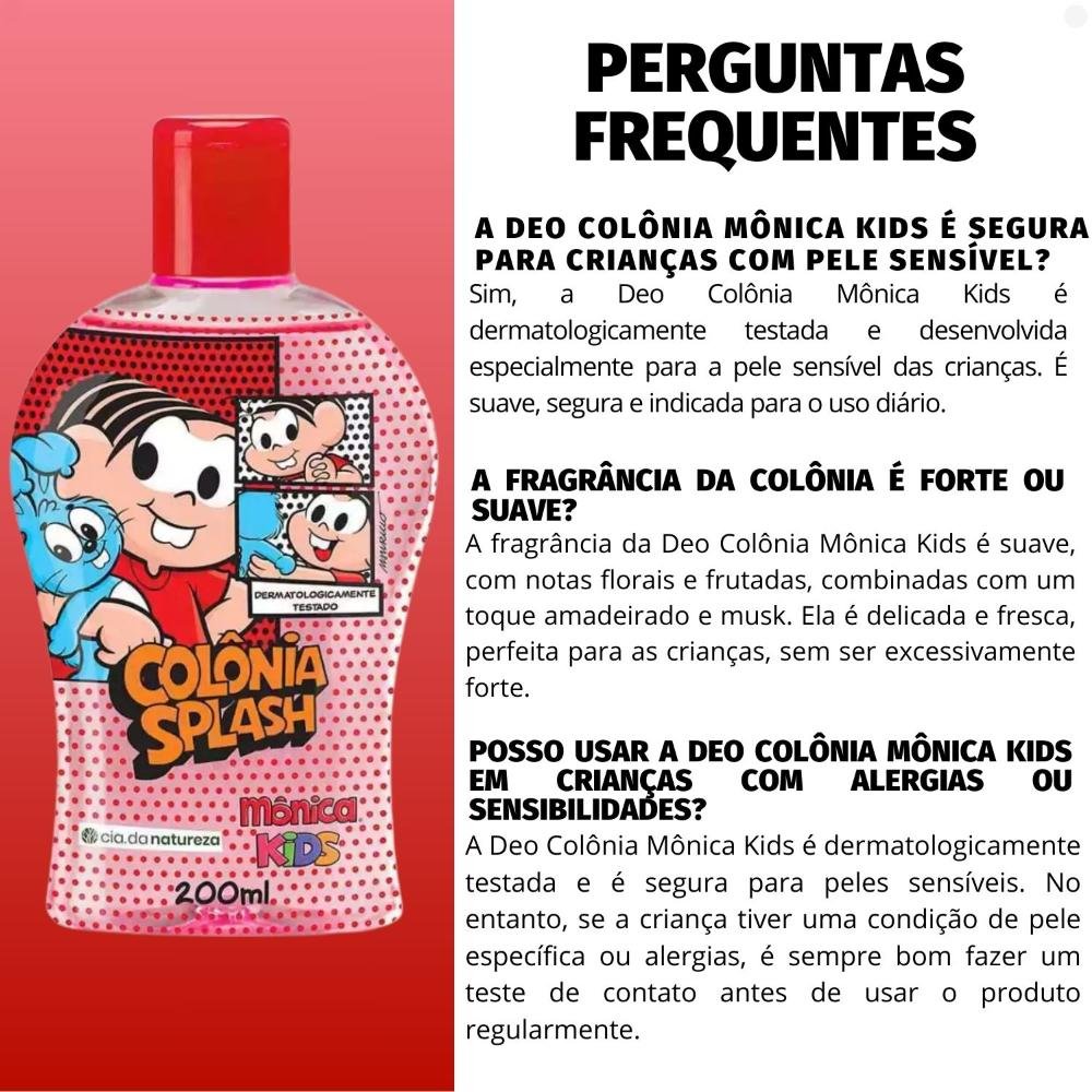 Colônia Splash Cia Da Natureza Mônica Kids 200ml 200ml 5