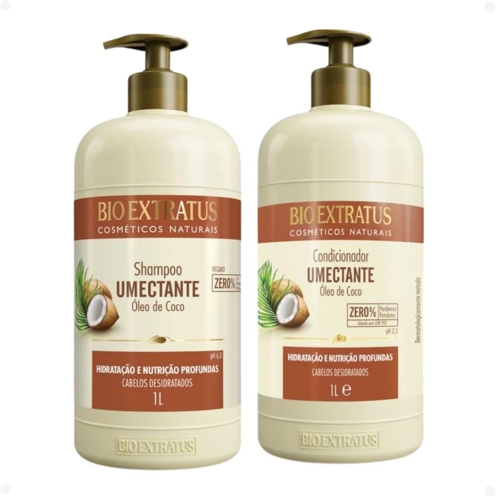 Kit Bio Extratus Umectante Óleo de Coco: Shampoo e Condicionador 1L ÚNICO 1