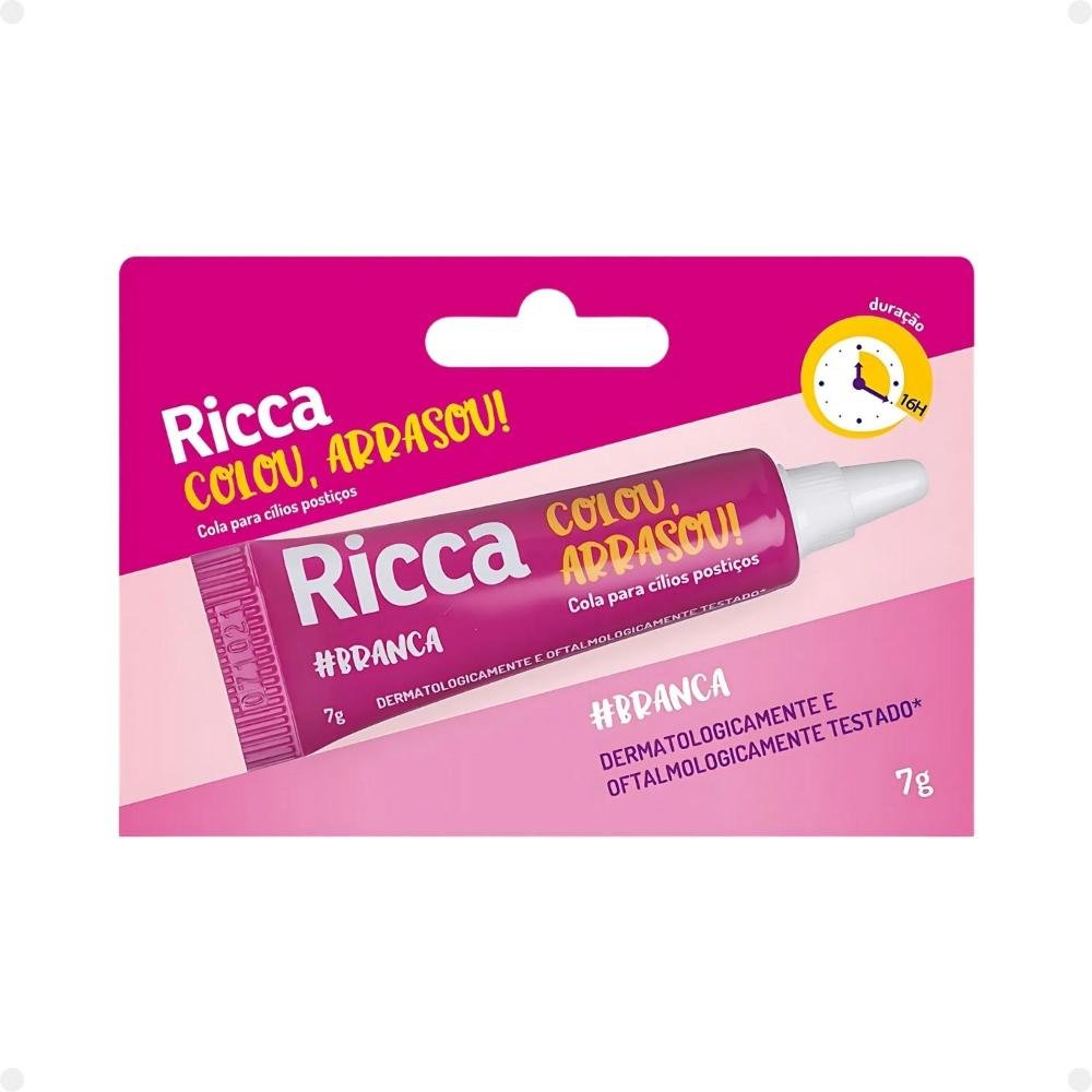 Cílios Postiços + Cola Branca Ricca Belliz Cat Eyes Charm Vol:1 Curto Cód.2699 ÚNICO 4
