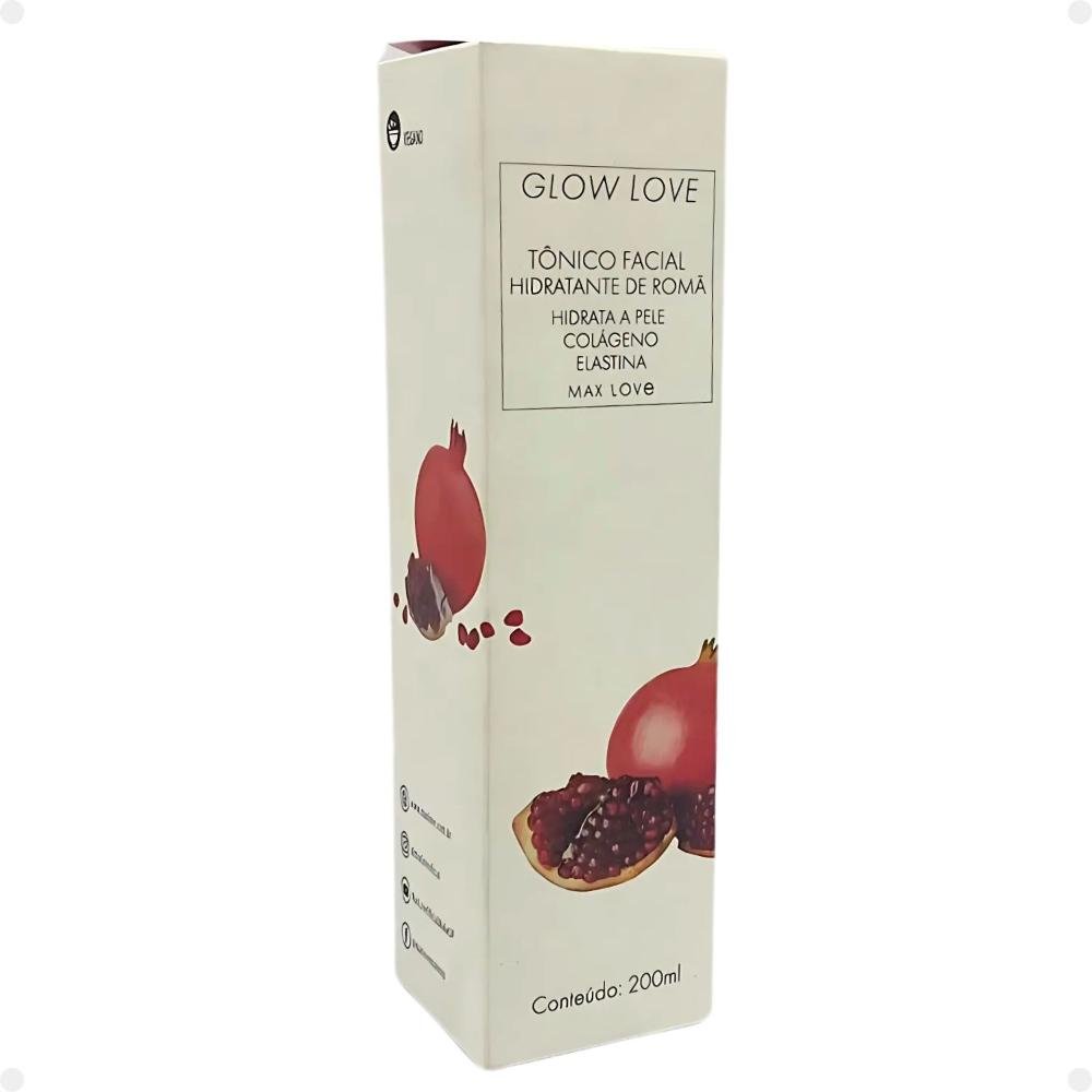 Tônico Facial Hidratante Max Love Glow Love Romã Colágeno 200ml 200ml 4