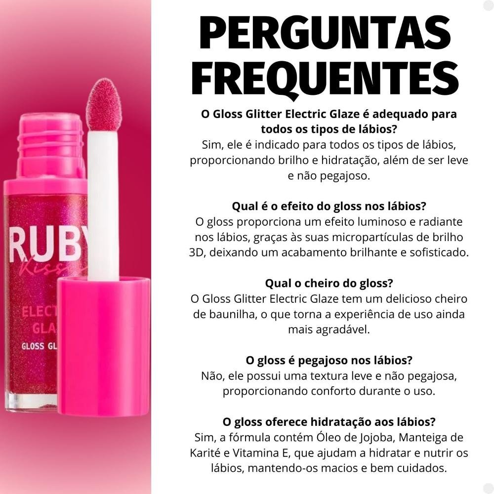 Gloss Glitter Ruby Kisses Electric Glaze 04 Fuchsia Lgg04b 04 Fuchsia 9