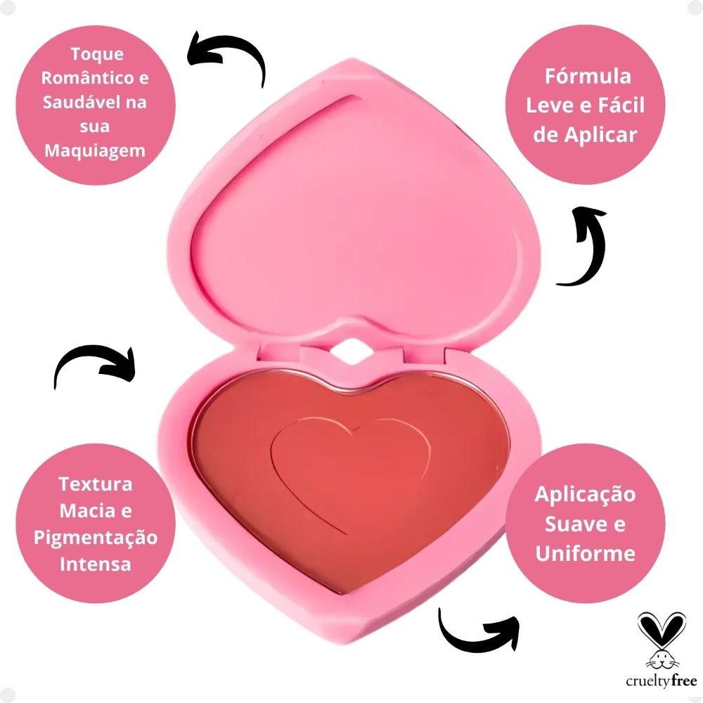 Blush Compacto Ruby Rose Dopamine Shy Cheeks Tender Glow Hb-F1002-1 Tender Glow 2