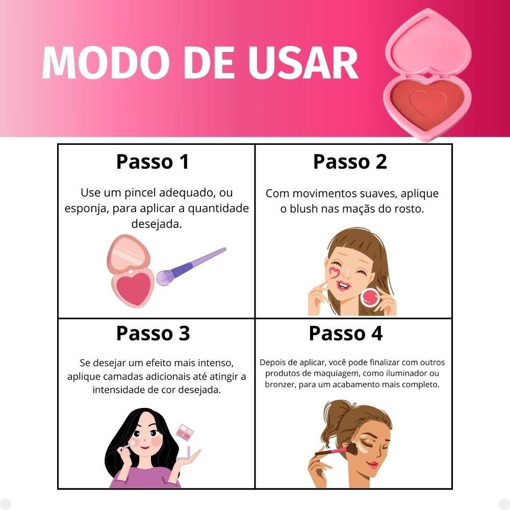 Blush Compacto Ruby Rose Dopamine Shy Cheeks Tender Glow Hb-F1002-1 Tender Glow 4