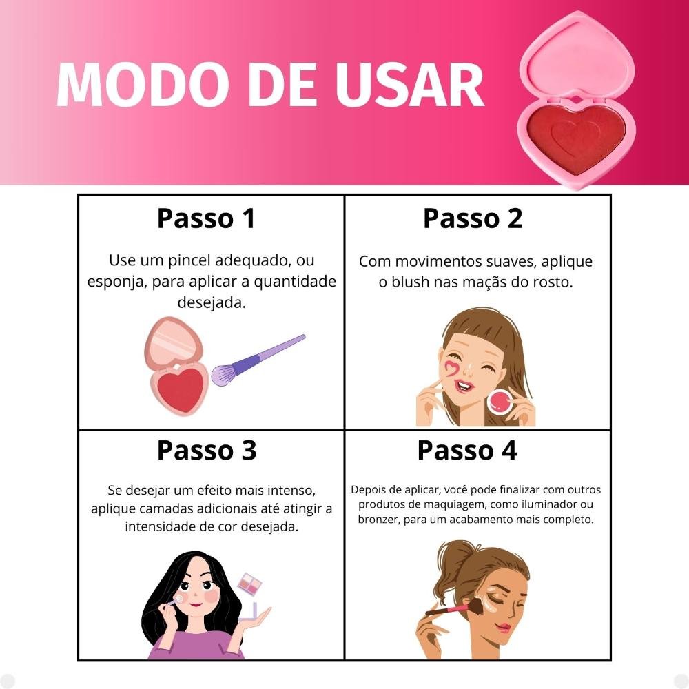 Blush Compacto Ruby Rose Dopamine Shy Cheeks Pinky Promise Hb-F1002-3 Pinky Promise 4