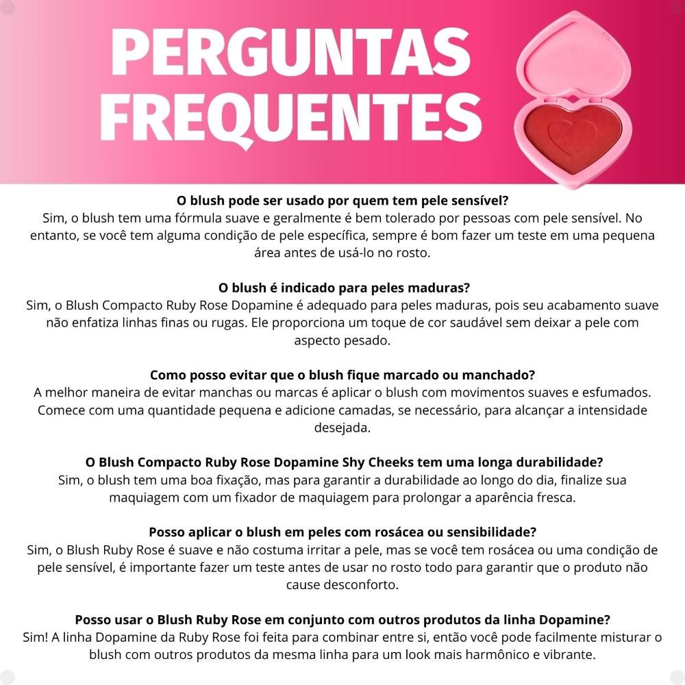 Blush Compacto Ruby Rose Dopamine Shy Cheeks Pinky Promise Hb-F1002-3 Pinky Promise 5