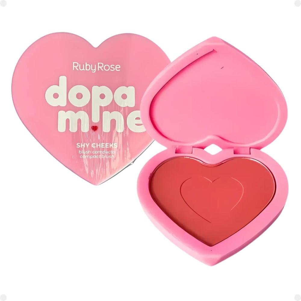 Blush Compacto Ruby Rose Dopamine Shy Cheeks Rosy Whisper Hb-F1002-2 Rosy Whisper 1