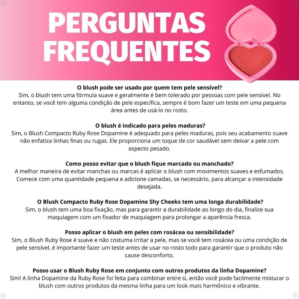 Blush Compacto Ruby Rose Dopamine Shy Cheeks Rosy Whisper Hb-F1002-2 Rosy Whisper 5