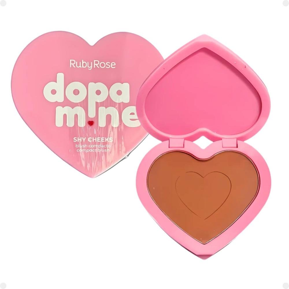 Blush Compacto Ruby Rose Dopamine Shy Cheeks Heartfelt Hue Hb-F1002-5 Heartfelt Hue 1