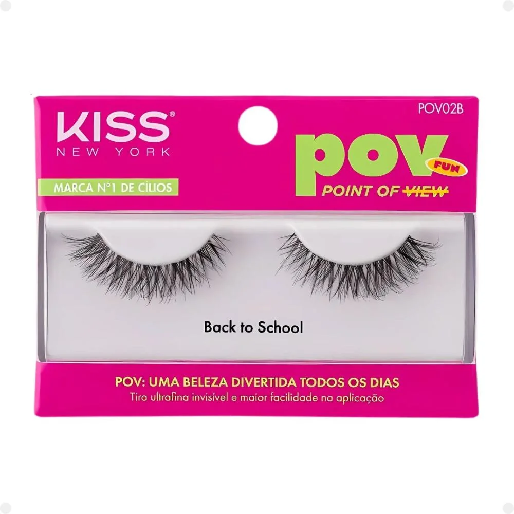 Cílios Postiços Kiss New York Pov Back To School Pov02b ÚNICO 5